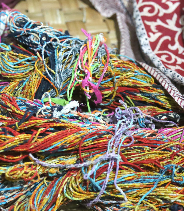 Upcycled Saree Twine, Thick, Twisted, Multi-Coloured Assorted, 5m - Fair Go  Trading