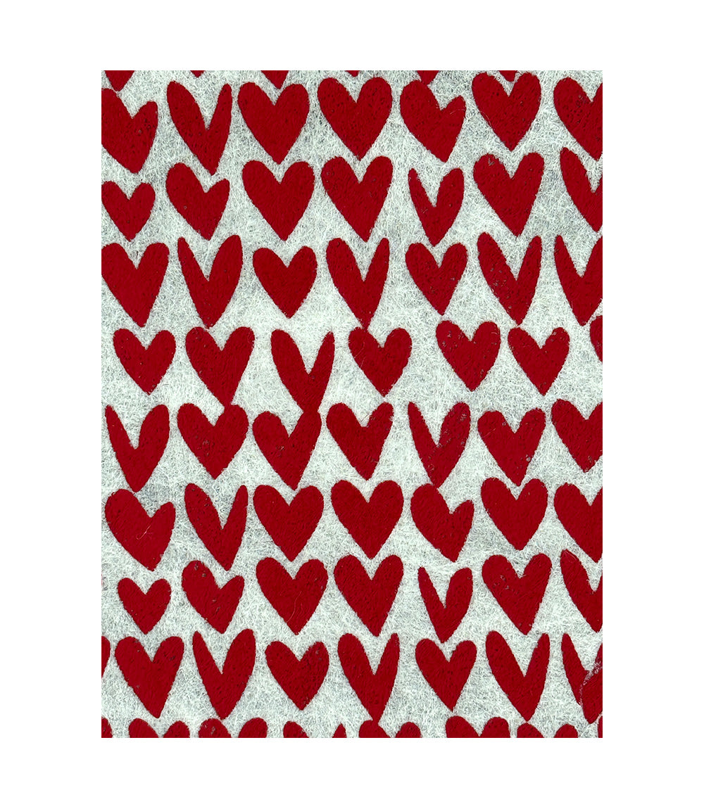 Silk Paper - Hearts, Pack of 6