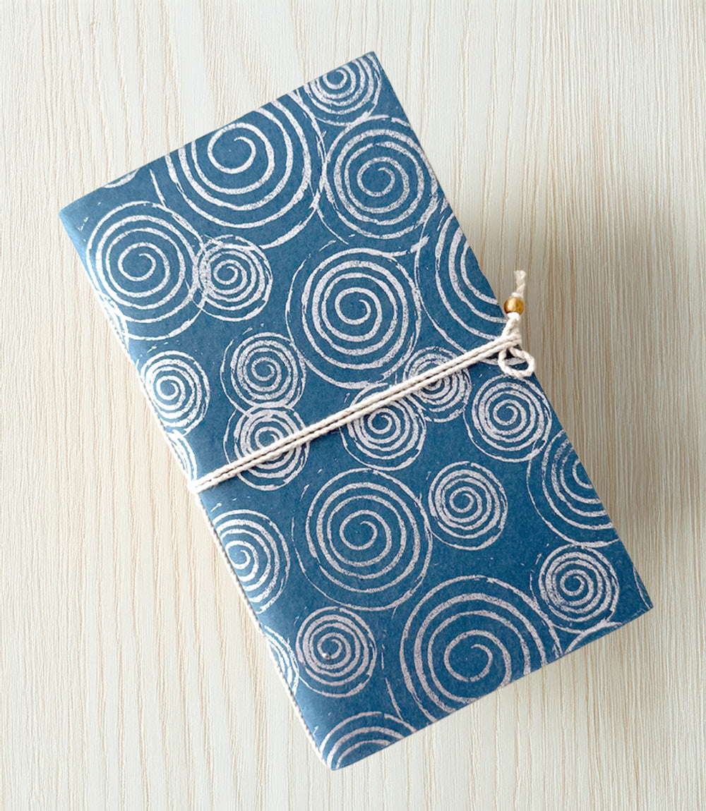 Jute Paper - Ocean Swirl Notebook