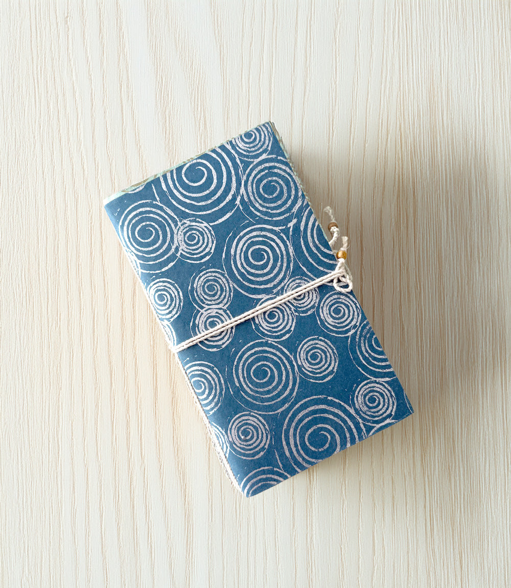 Jute Paper - Ocean Swirl Notebook