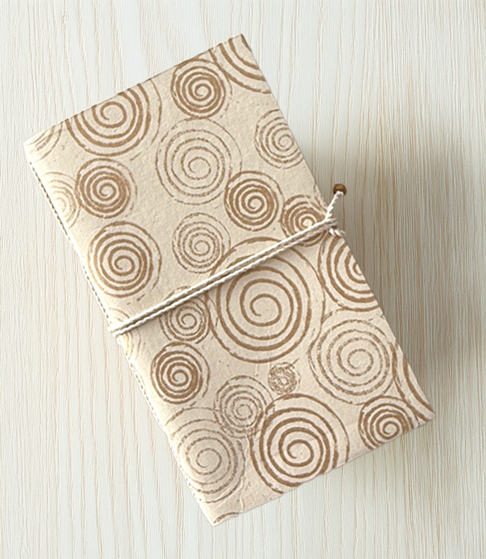 Jute Paper - Cream Swirl Notebook