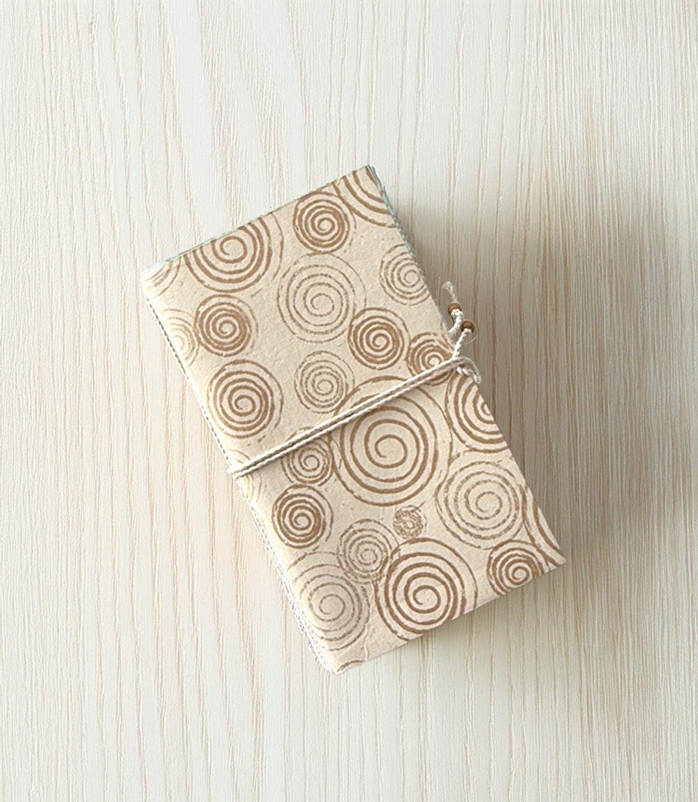 Jute Paper - Cream Swirl Notebook